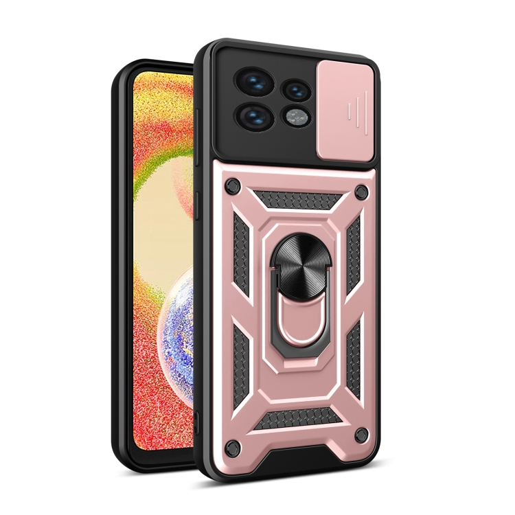 E-shop RING CAMERA Kryt s držiakom pre Motorola Edge 40 Pro ružový