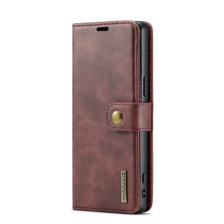 E-shop DG.MING Peňaženkový obal 2v1 Sony Xperia 1 V červený
