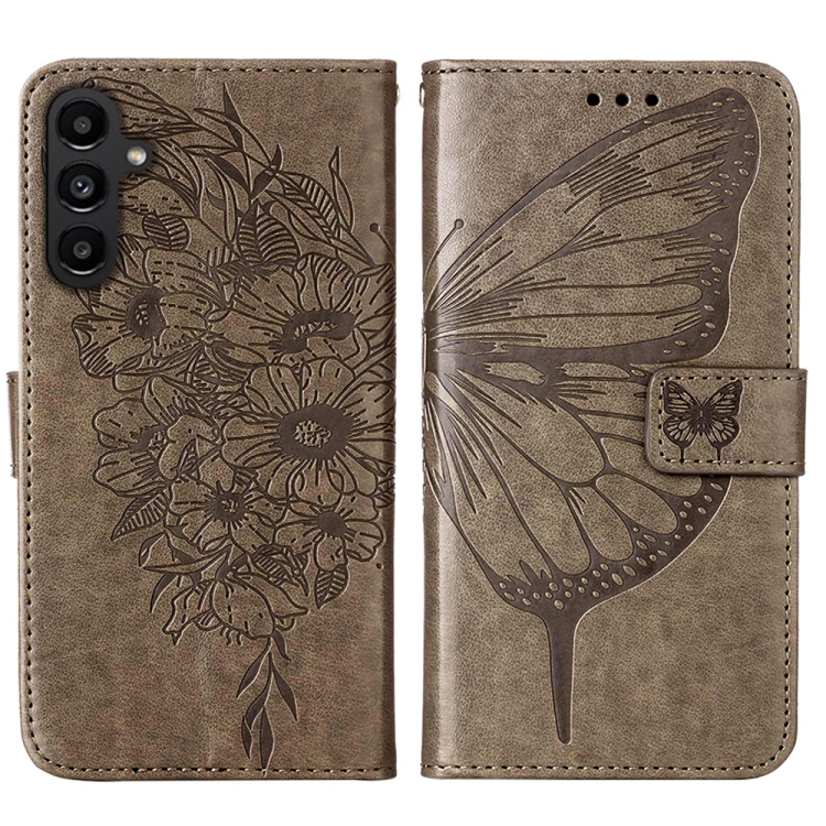 E-shop ART BUTTERFLY Peňaženkový obal pre Samsung Galaxy A15 / A15 5G šedý