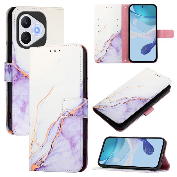 E-shop ART MARBLE Peňaženkový kryt pre Honor 400 Lite WHITE PURPLE