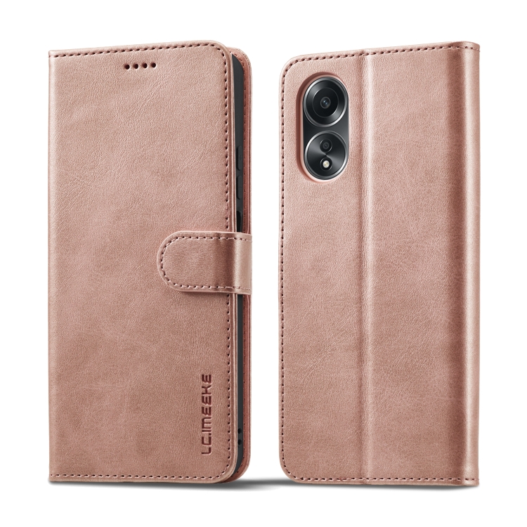 E-shop IMEEKE Peňaženkový obal pre Oppo A58 ružovozlatý