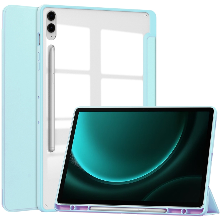E-shop CRYSTAL Zaklápacie puzdro Samsung Galaxy Tab S9 FE+ svetlomodré