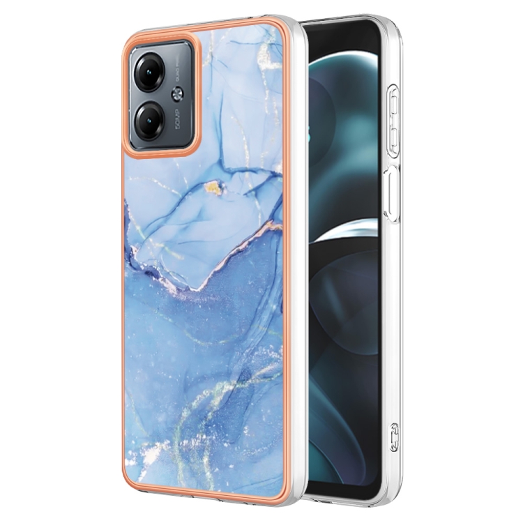 E-shop IMD MARBLE Ochranný kryt Motorola Moto G14 BLUE