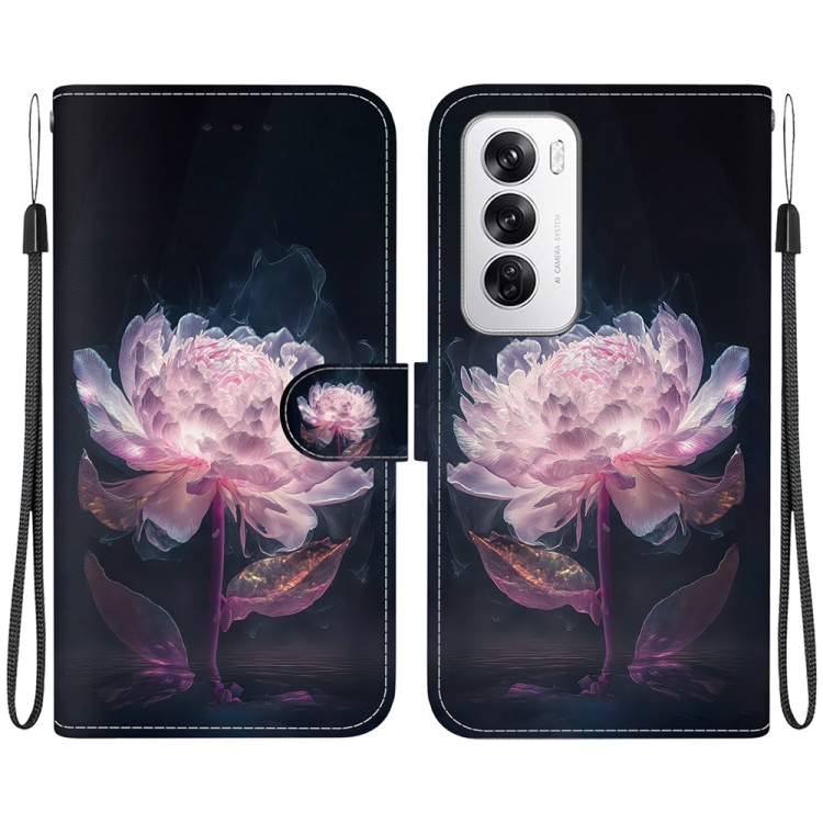 E-shop ART Peňaženkový kryt pre Oppo Reno12 5G PURPLE PEONY
