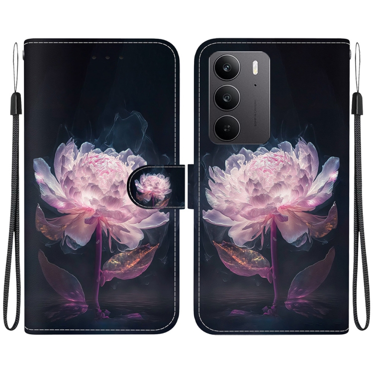 E-shop ART Peňaženkový kryt pre Realme C75 / Realme 14x 5G PURPLE PEONY