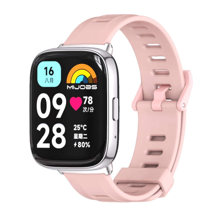 E-shop MIJOBS SILICONE Vymeniteľný remienok pre Xiaomi Redmi Watch 3 Lite / Redmi Watch 3 Active ružový