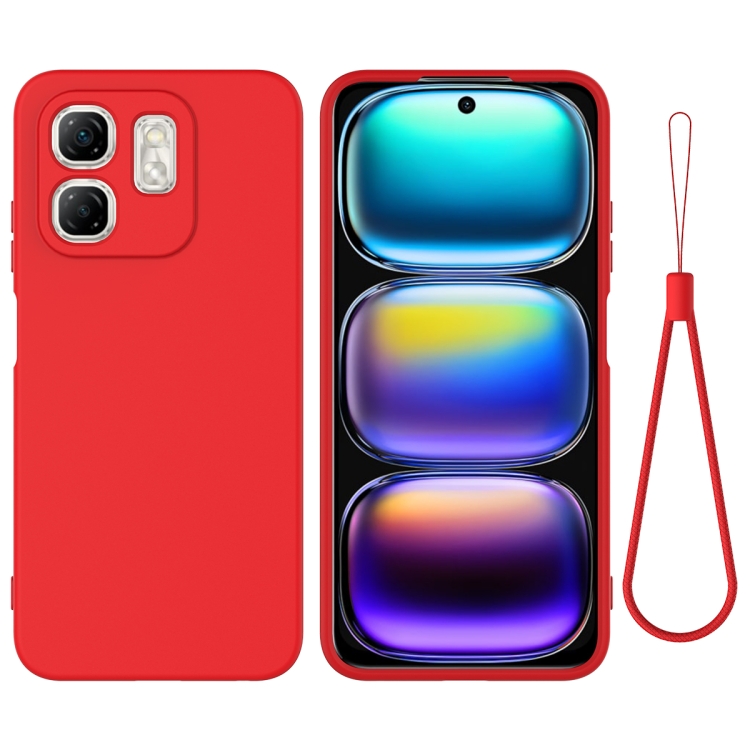 E-shop RUBBER Ochranný kryt pre Infinix Hot 50i červený