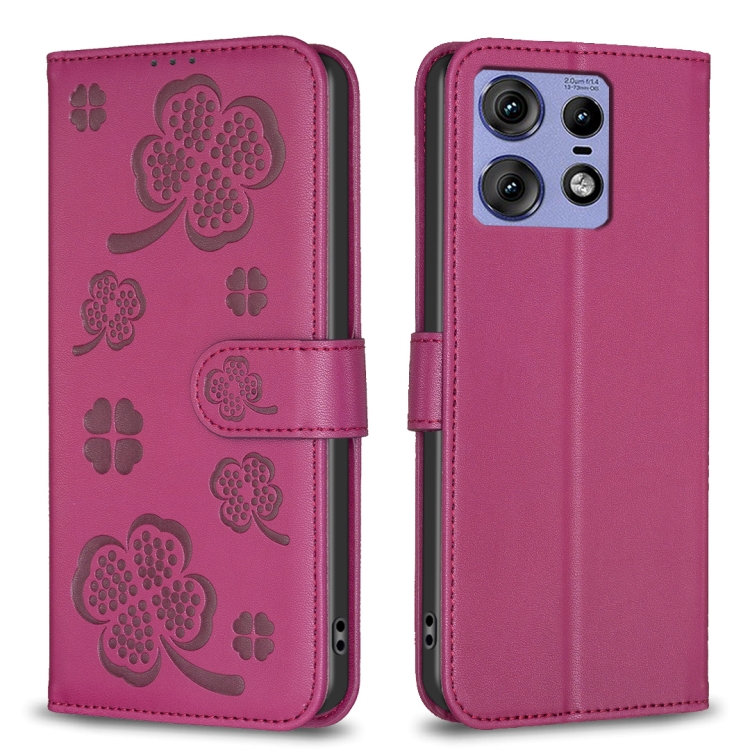 E-shop ART CLOVER Peňaženkový obal pre Motorola Edge 50 Pro bordový