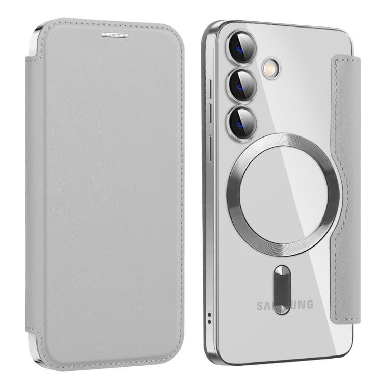 E-shop PREMIUM MAGSAFE Zaklápacie puzdro pre Samsung Galaxy S24 5G šedý