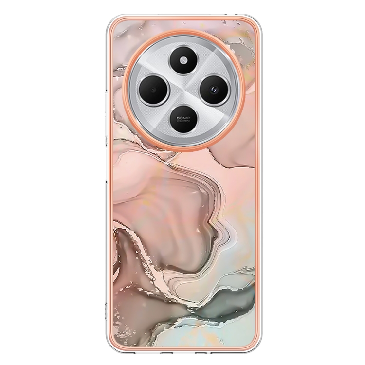 E-shop IMD MARBLE Ochranný kryt pre Xiaomi Redmi 14C / Poco C75 ROSE GOLD