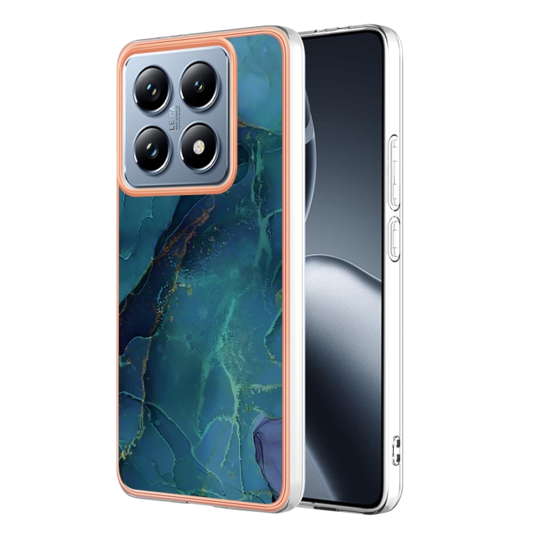 E-shop IMD MARBLE Ochranný kryt pre Xiaomi 14T GREEN