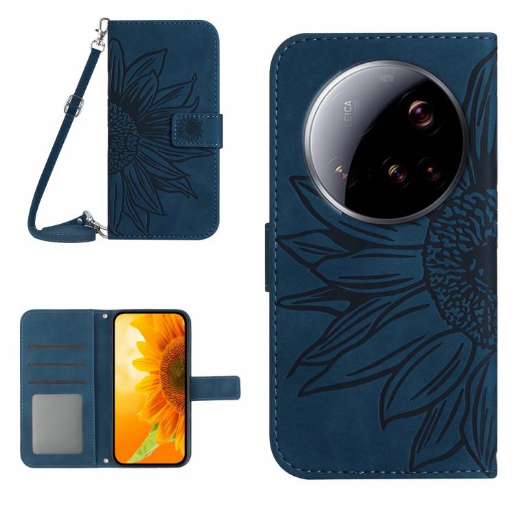E-shop ART SUNFLOWER Peňaženkový obal so šnúrkou pre Xiaomi 15 Ultra modrý