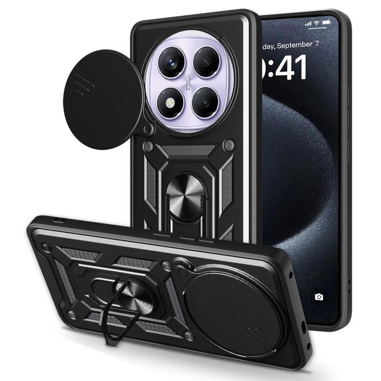 E-shop RING CAMERA Kryt s držiakom pre Xiaomi Redmi Note 14 Pro čierny