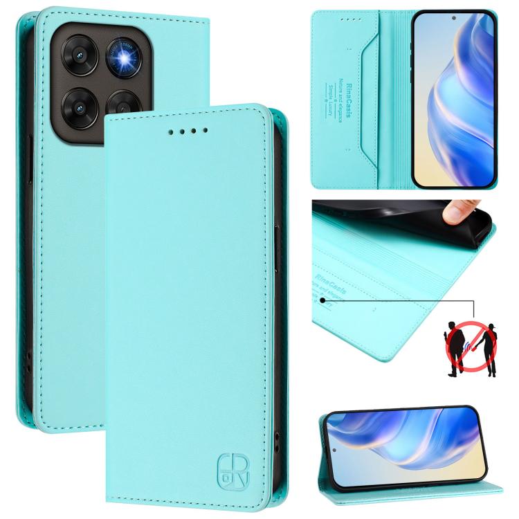 E-shop RINA Zaklápacie puzdro pre Motorola Moto G67 / Moto G77 mentolové