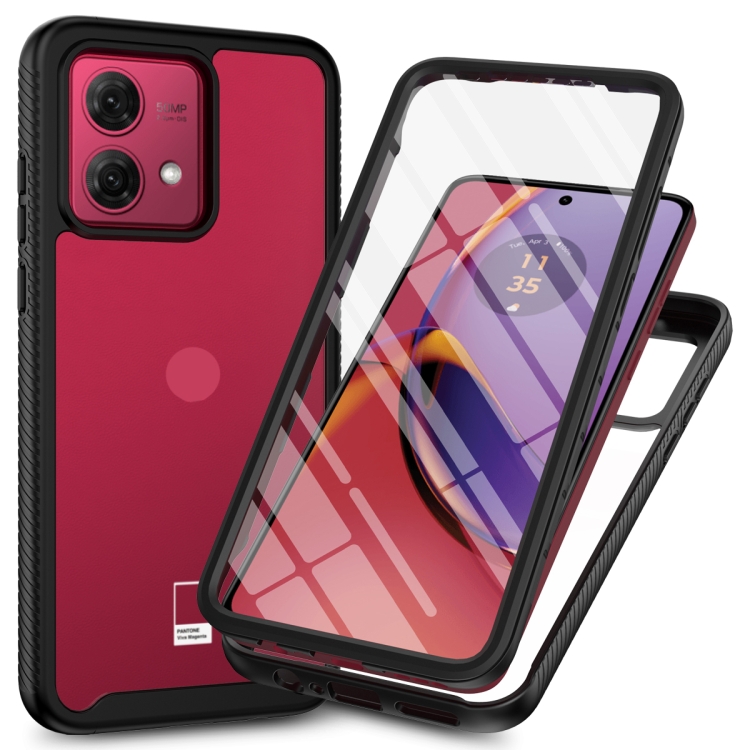 E-shop DUAL Obojstranný kryt s fóliou Motorola Moto G84 5G čierny