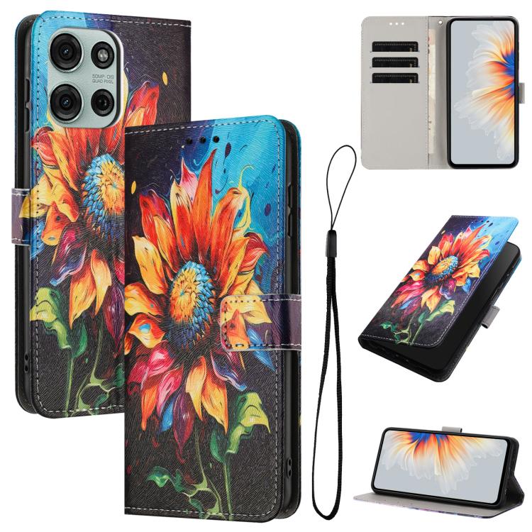 E-shop ART Peňaženkový obal pre Motorola Moto G86 5G SUNFLOWER