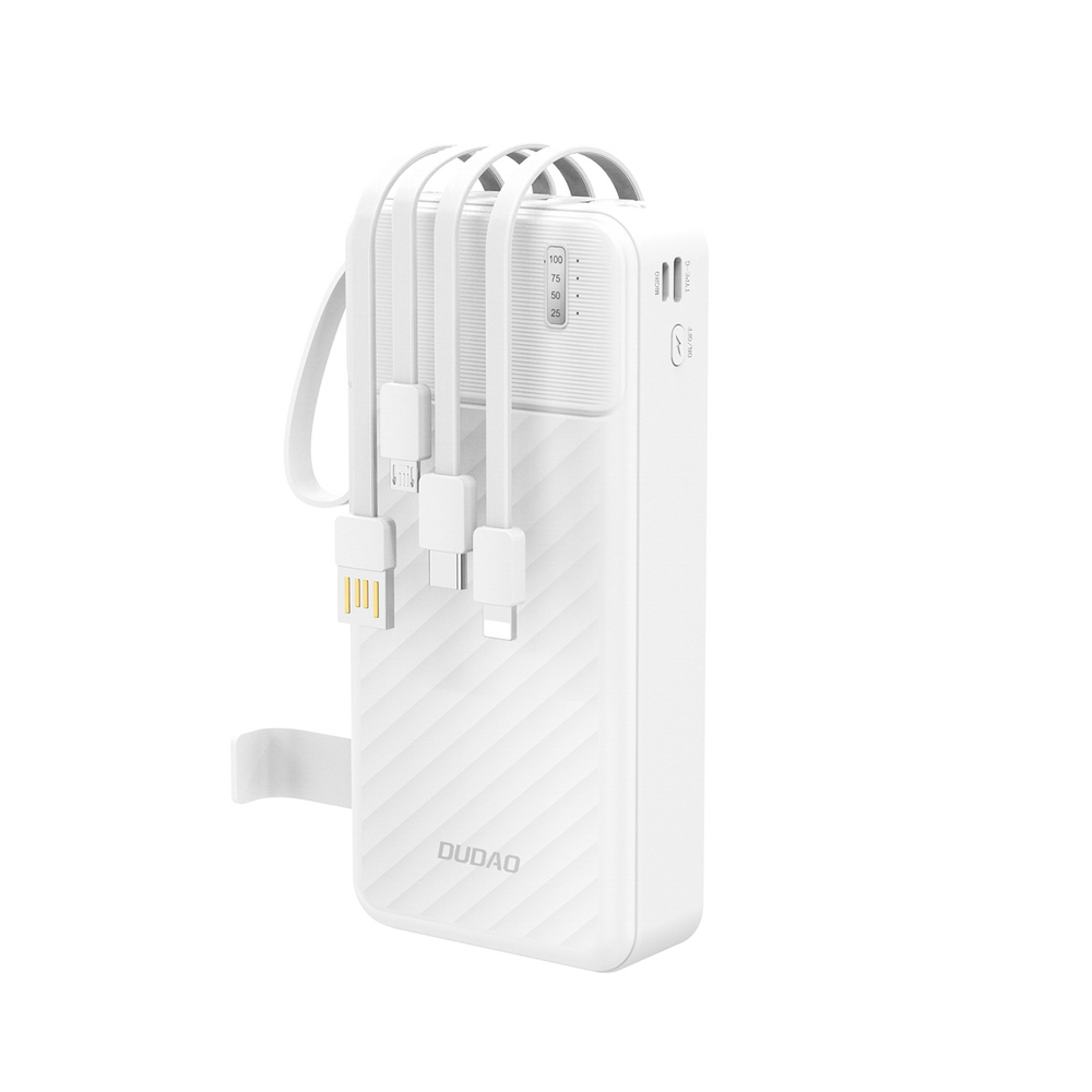 E-shop DUDAO K11 Pro 20000 mAh Externá nabíjačka s káblami biela