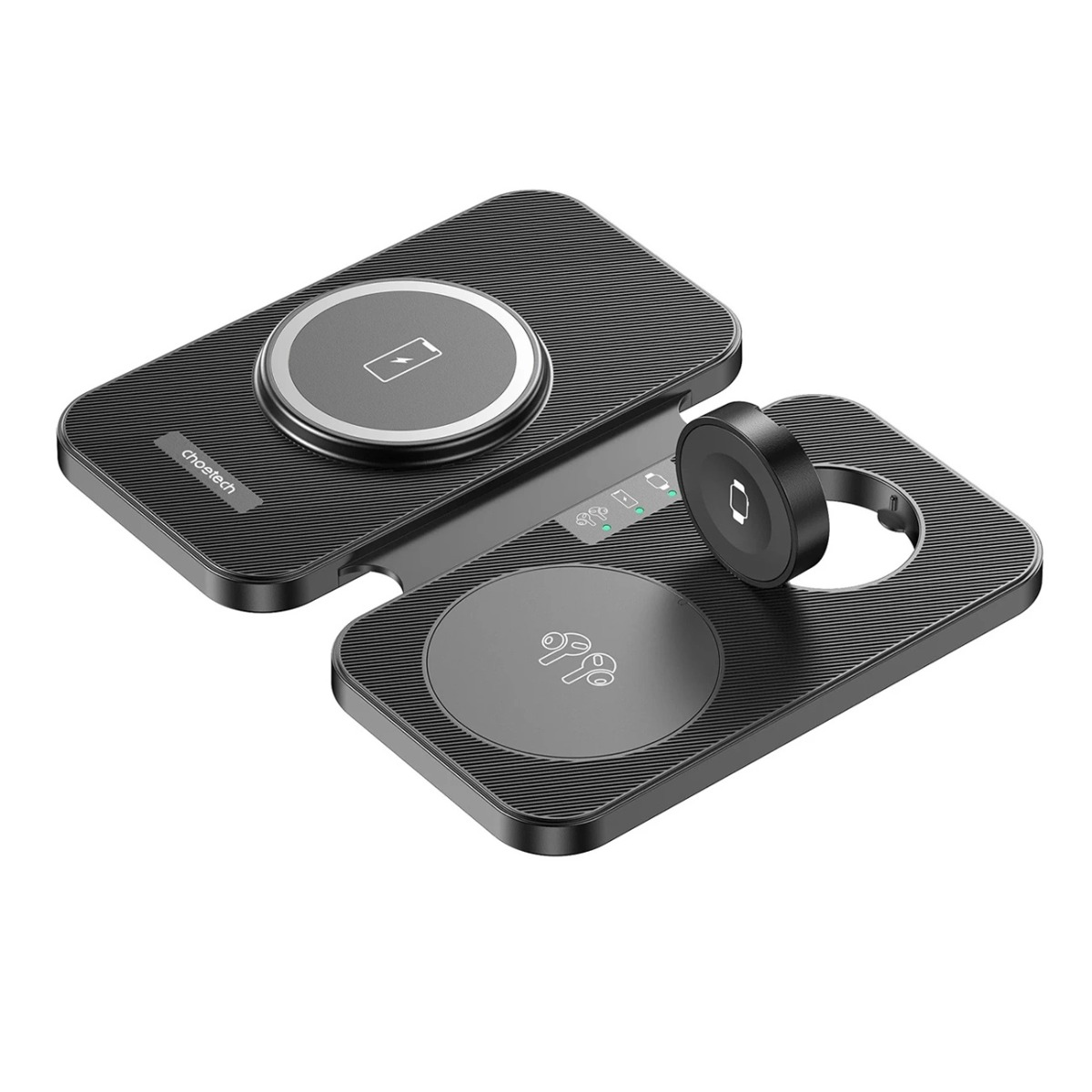 E-shop CHOETECH T616-F Bezdrôtová nabíjačka 3v1 pre Apple / Samsung čierna