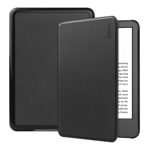 E-shop ENKAY LEATHER Zaklápací obal pre Amazon Kindle 11. generácia 2022 / 2024 čierny