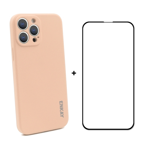 E-shop ENKAY Obal + 3D sklo Apple iPhone 13 Pro Max ružový