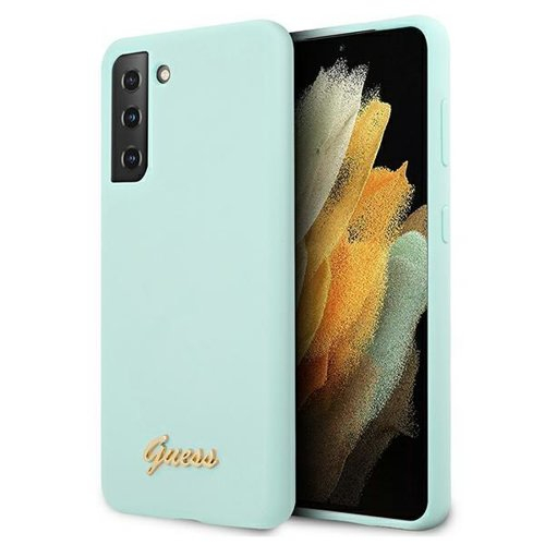 E-shop GUESS Silikónový obal Samsung Galaxy S21 Plus 5G mentolový
