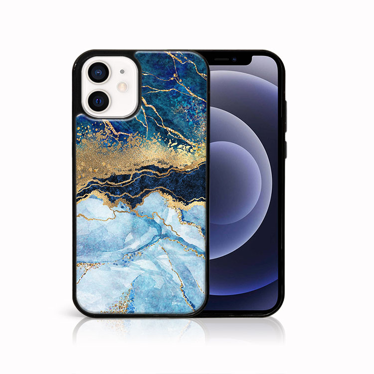 E-shop MY ART Ochranný obal pre Apple iPhone 12 mini BLUE MARBLE (141)
