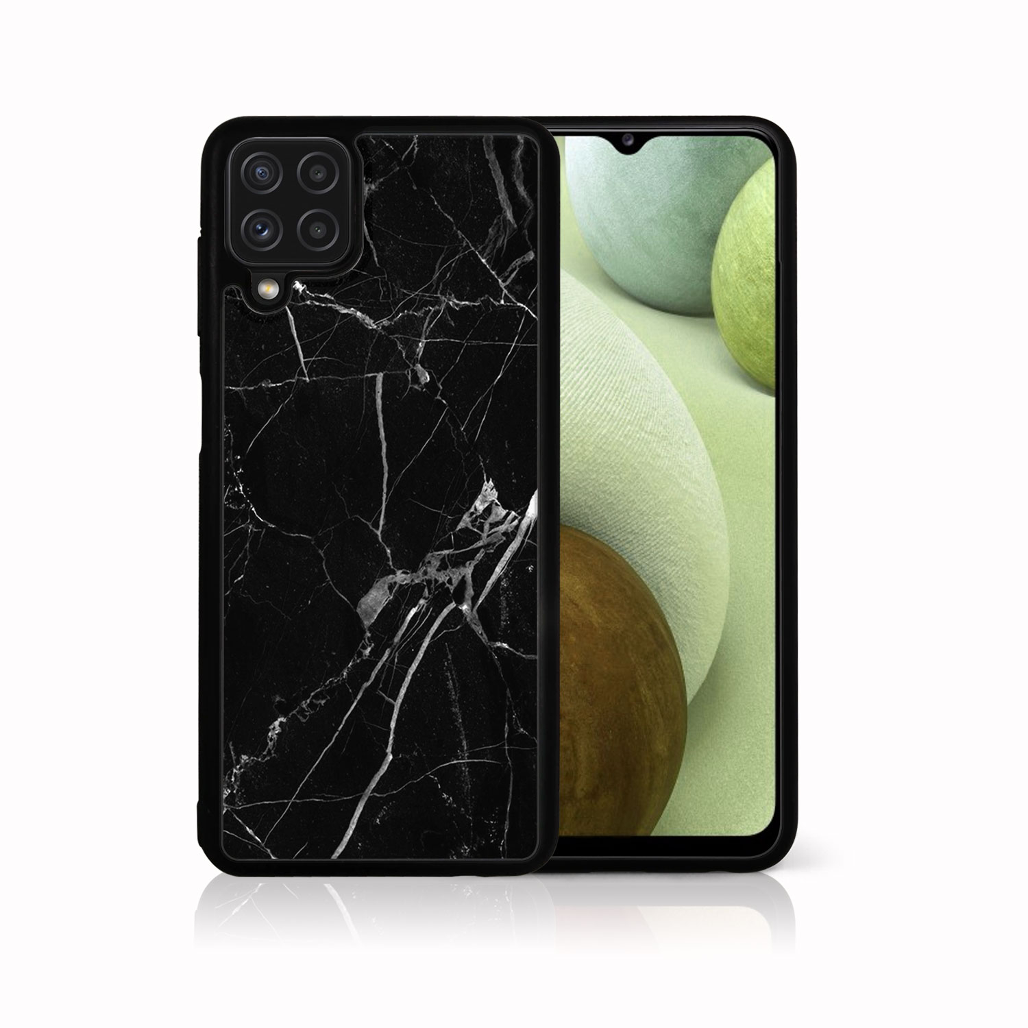 E-shop MY ART Silikónový kryt Samsung Galaxy A12 / M12 BLACK MARBLE (142)