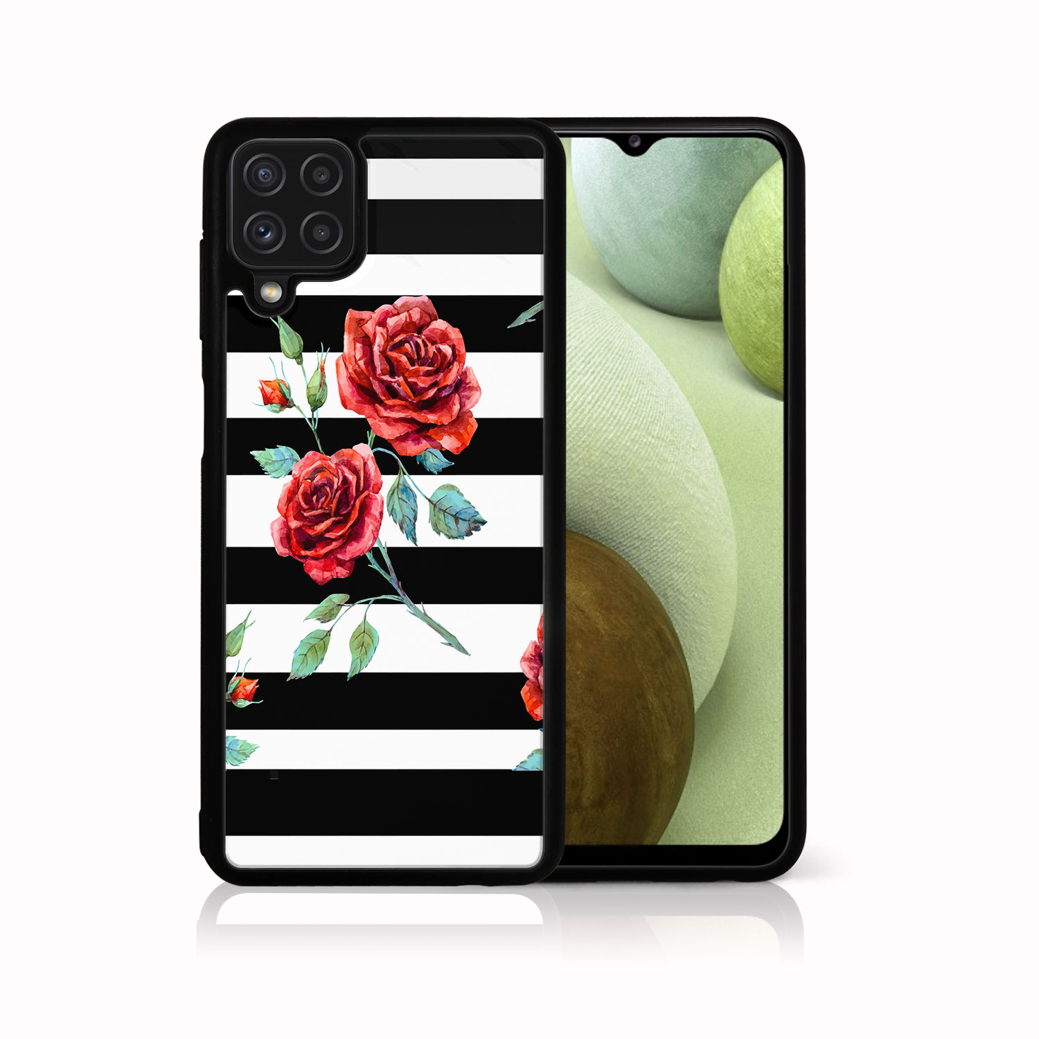E-shop MY ART Silikónový kryt Samsung Galaxy A12 / M12 BLACK and WHITE (034)