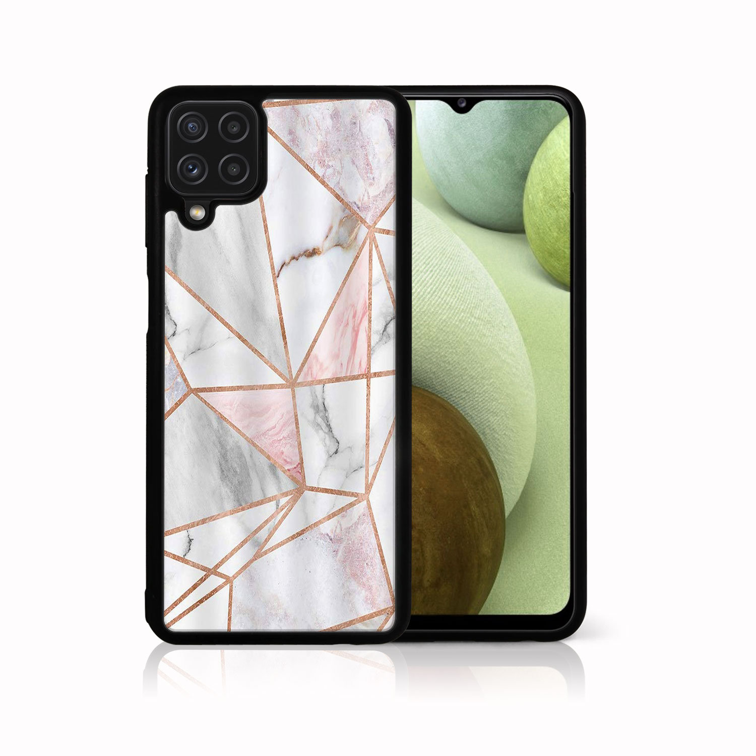 E-shop MY ART Silikónový kryt Samsung Galaxy A12 / M12 PINK MARBLE (143)