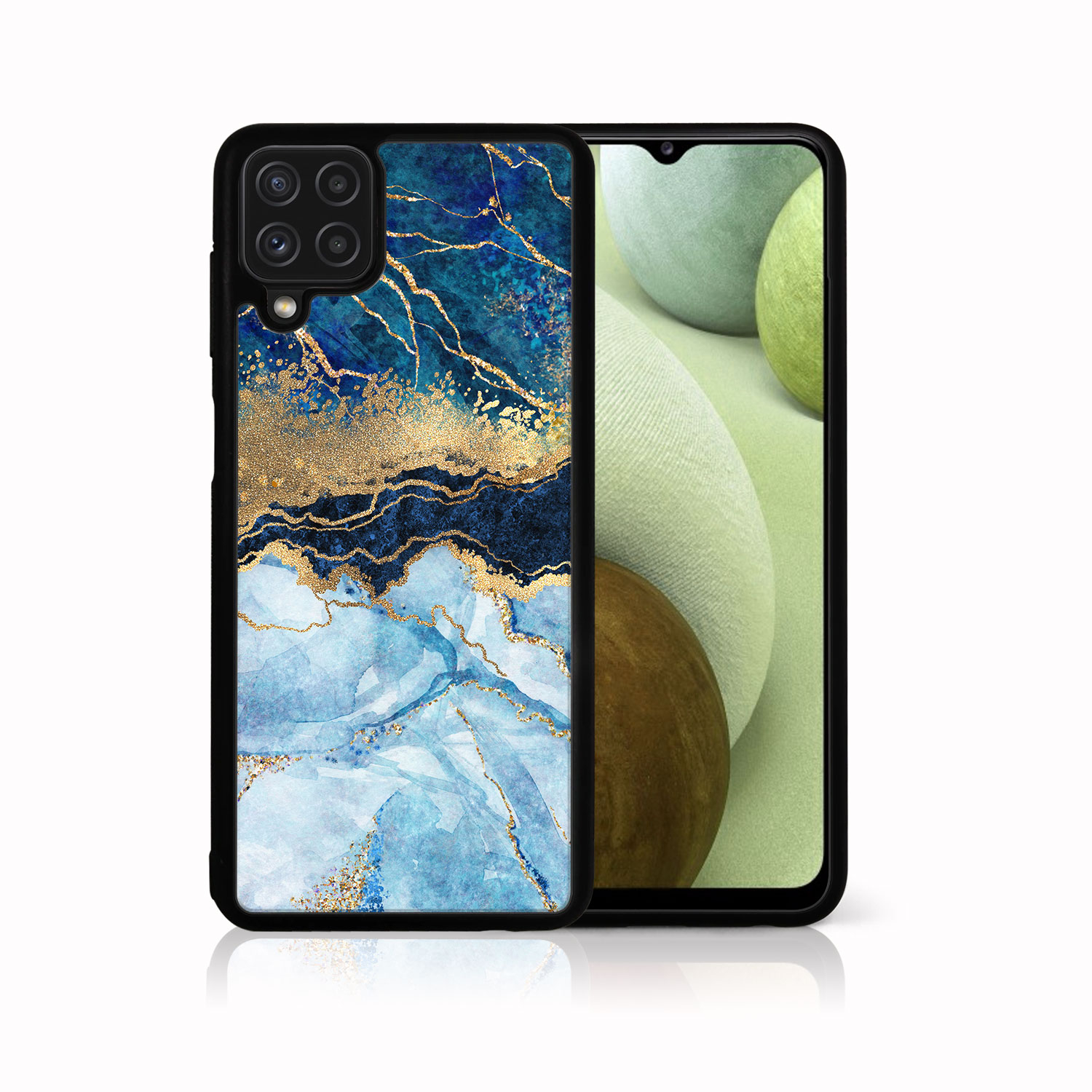 E-shop MY ART Silikónový kryt Samsung Galaxy A12 / M12 BLUE MARBLE (141)