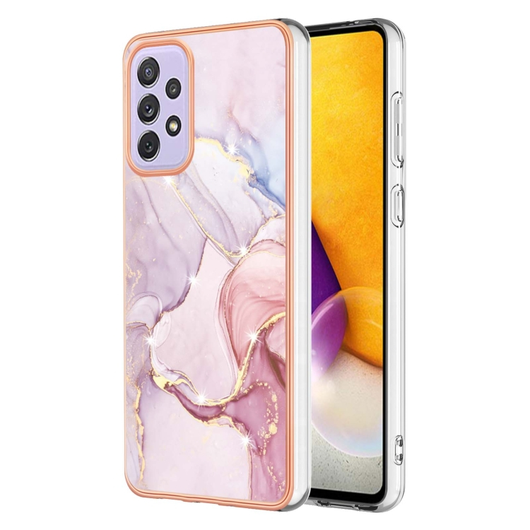 E-shop IMD MARBLE Ochranný kryt Samsung Galaxy A23 / A23 5G ROSE GOLD