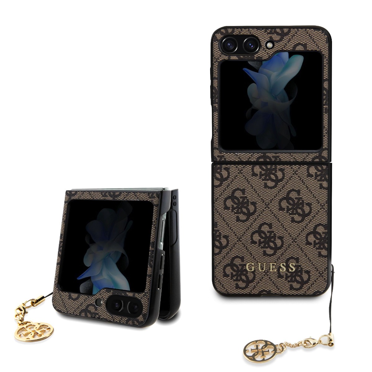 E-shop GUESS 4G Kryt s príveskom Samsung Galaxy Z Flip5 5G hnedý