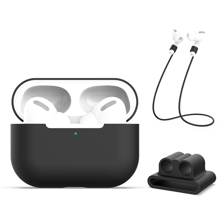 E-shop PROTEMIO 3in1 Sada pre ochranu slúchadiel Apple AirPods Pro čierna