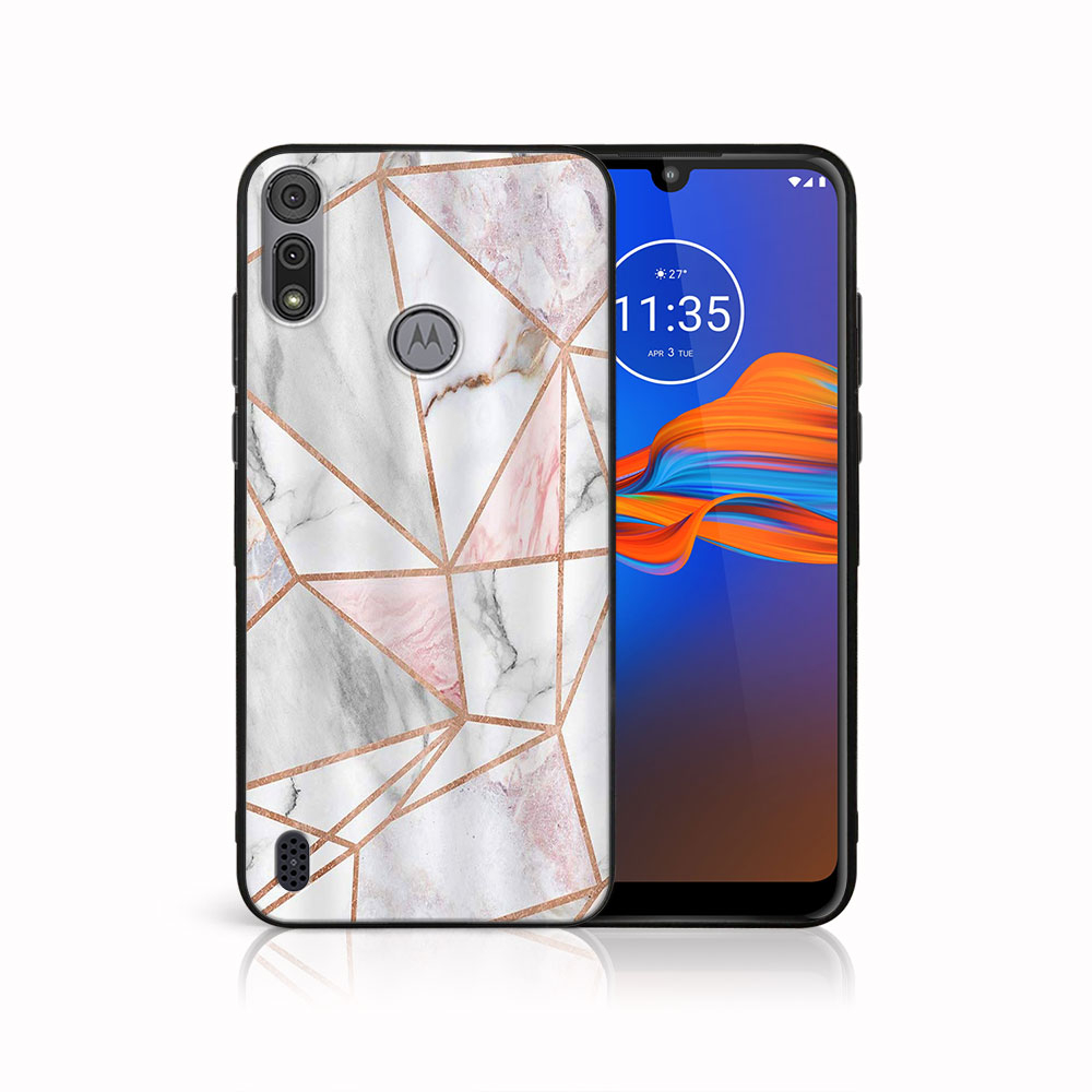 E-shop MY ART Silikónový kryt Motorola Moto E6s PINK MARBLE (143)