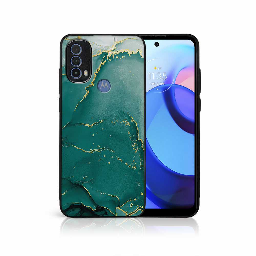 E-shop MY ART Ochranný obal Motorola Moto E30 / E40 GREEN MARBLE (145)