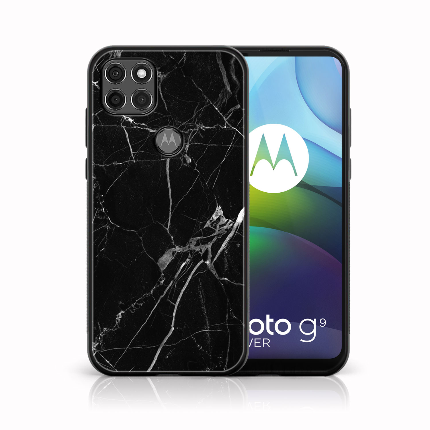 E-shop MY ART Silikónový kryt Motorola Moto G9 Power BLACK MARBLE (142)