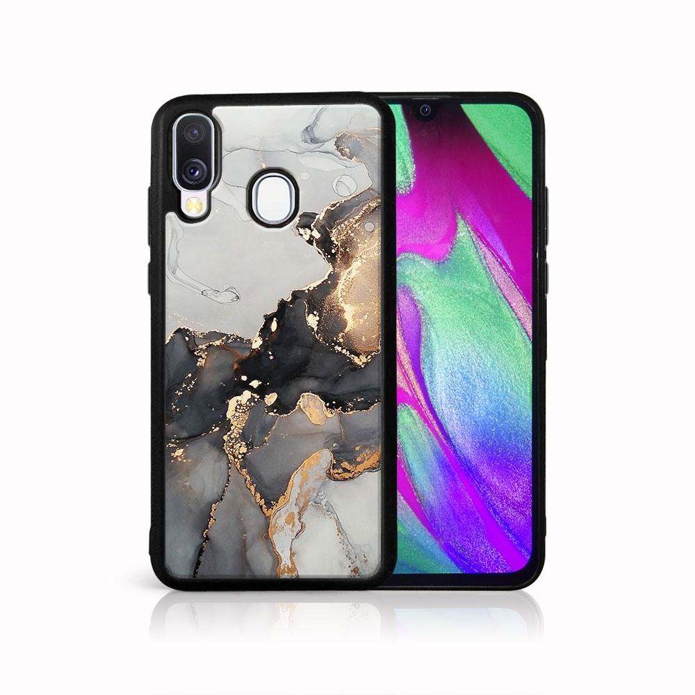 E-shop MY ART Ochranný kryt Samsung Galaxy A40 GREY MARBLE (140)