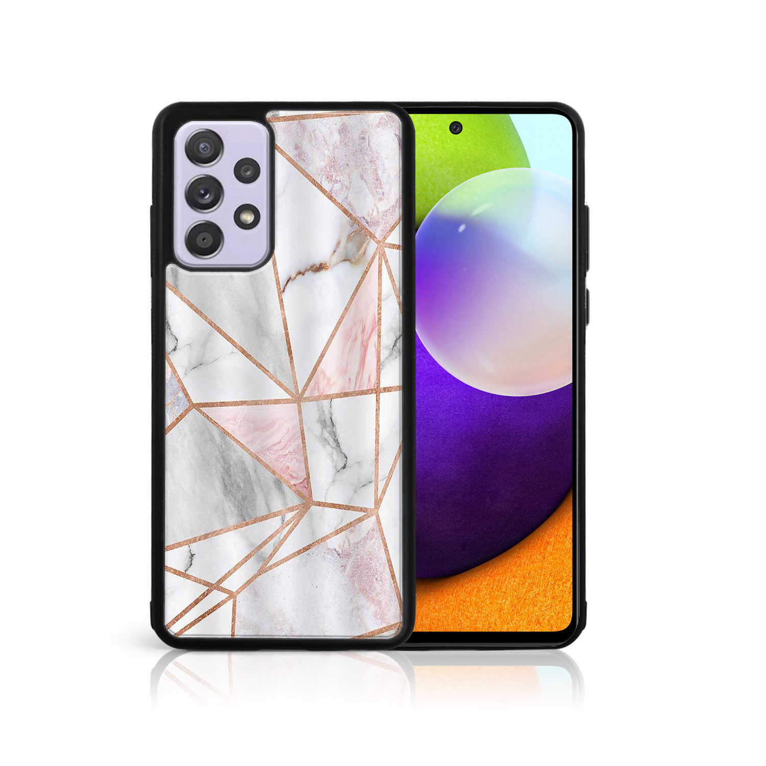 E-shop MY ART Silikónový kryt Samsung Galaxy A72 PINK MARBLE (143)
