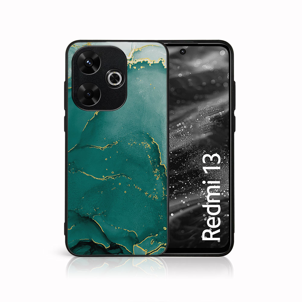 E-shop MY ART Ochranný kryt pre Xiaomi Redmi 13 GREEN MARBLE (145)