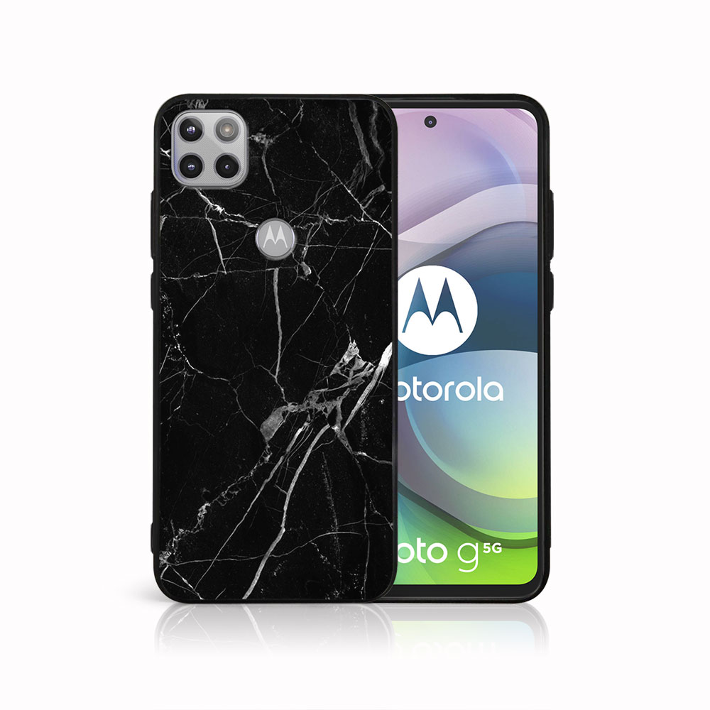 E-shop MY ART Ochranný obal Motorola Moto G 5G BLACK MARBLE (142)