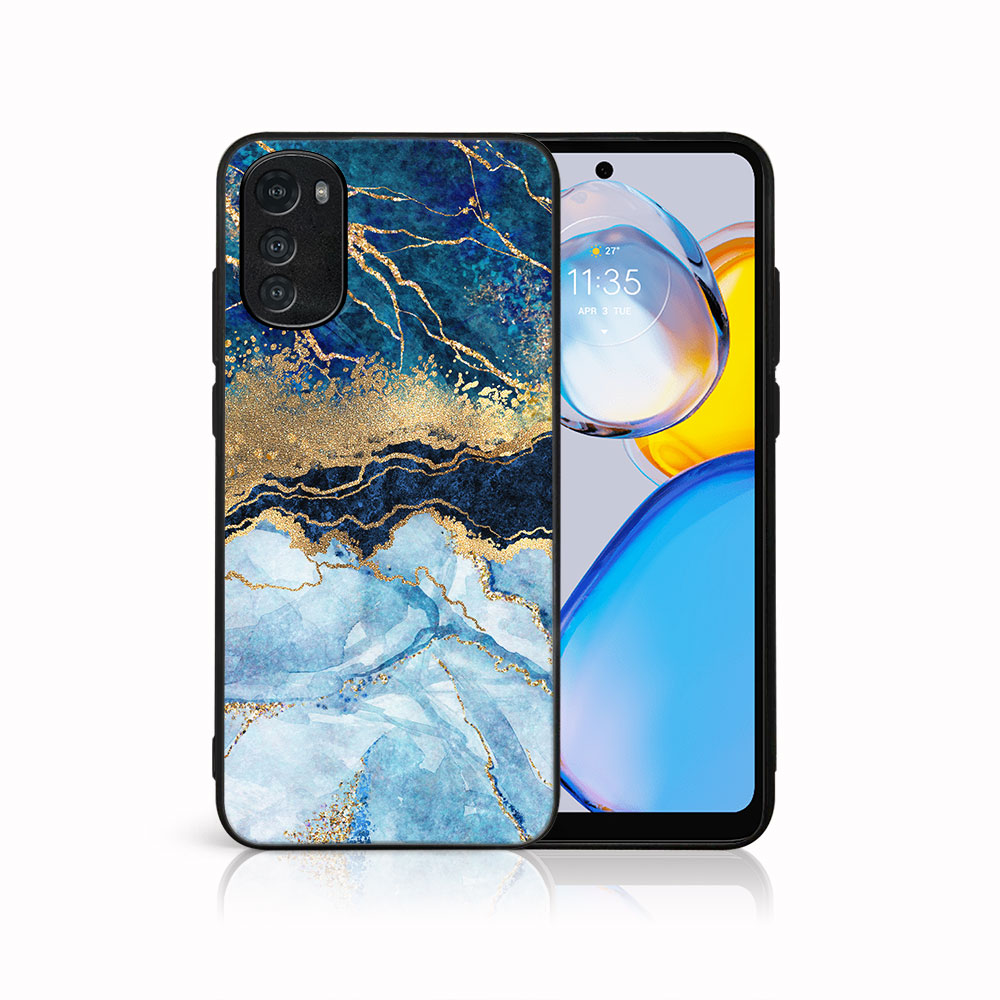 E-shop MY ART Ochranný kryt pre Motorola Moto E32 / E32s BLUE MARBLE (141)