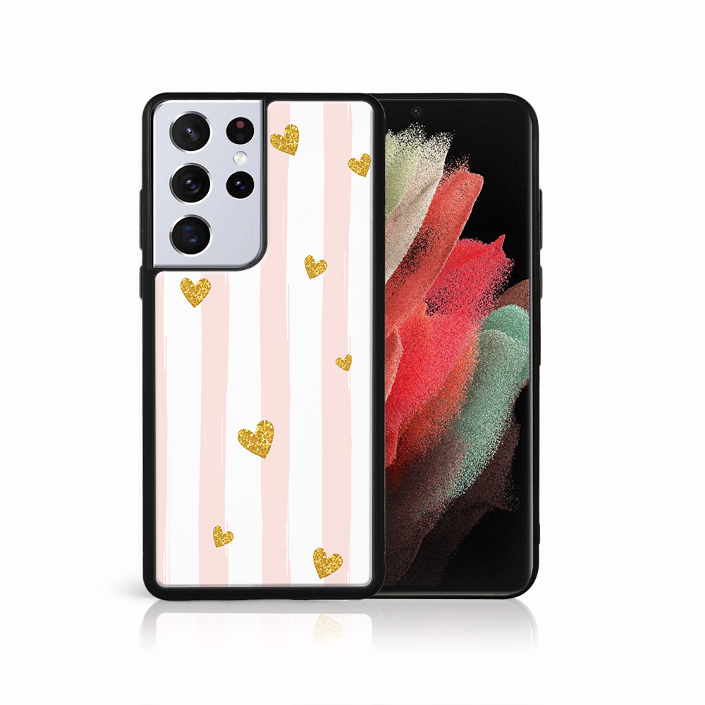 E-shop MY ART Silikónový kryt Samsung Galaxy S21 Ultra 5G HEARTS (006)