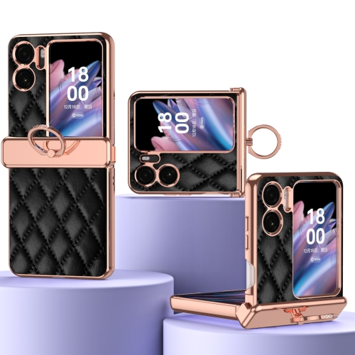 E-shop LATTICE RING Ochranný obal s držiakom OPPO Find N2 Flip čierny