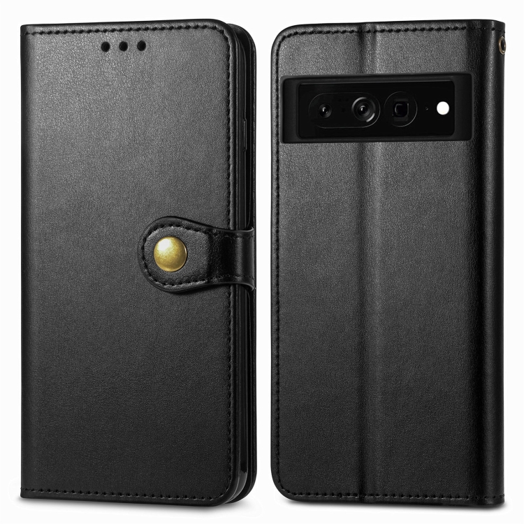 E-shop LEATHER BUCKLE Peňaženkový obal Google Pixel 7 čierny
