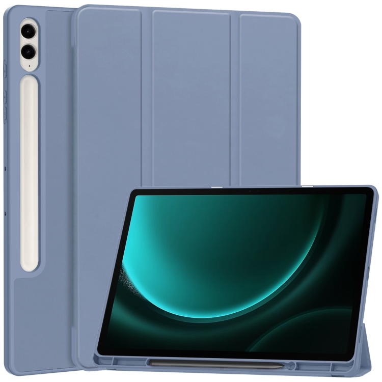 E-shop LEATHER Zaklápací kryt Samsung Galaxy Tab S9 FE+ fialový