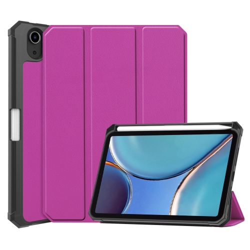 E-shop LEATHER Zaklápací obal Apple iPad mini 2021 / iPad mini 2024 fialový