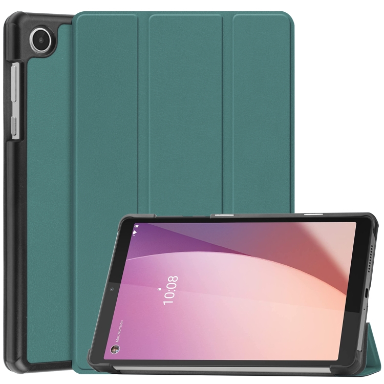 E-shop LEATHER Zaklápací obal pre Lenovo Tab M8 4. generácia (4th gen) zelený