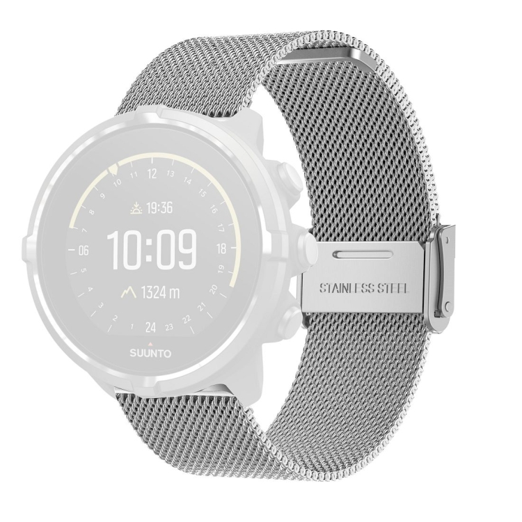 E-shop MILANESE Kovový remienok pre Suunto 9 strieborný