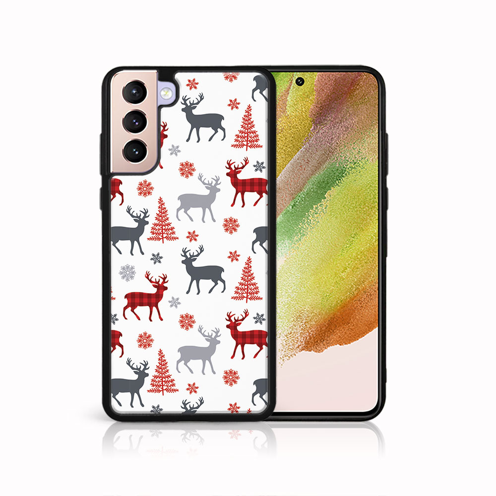 E-shop MY ART Kryt s vianočným dizajnom Samsung Galaxy S21 5G DEER (068)