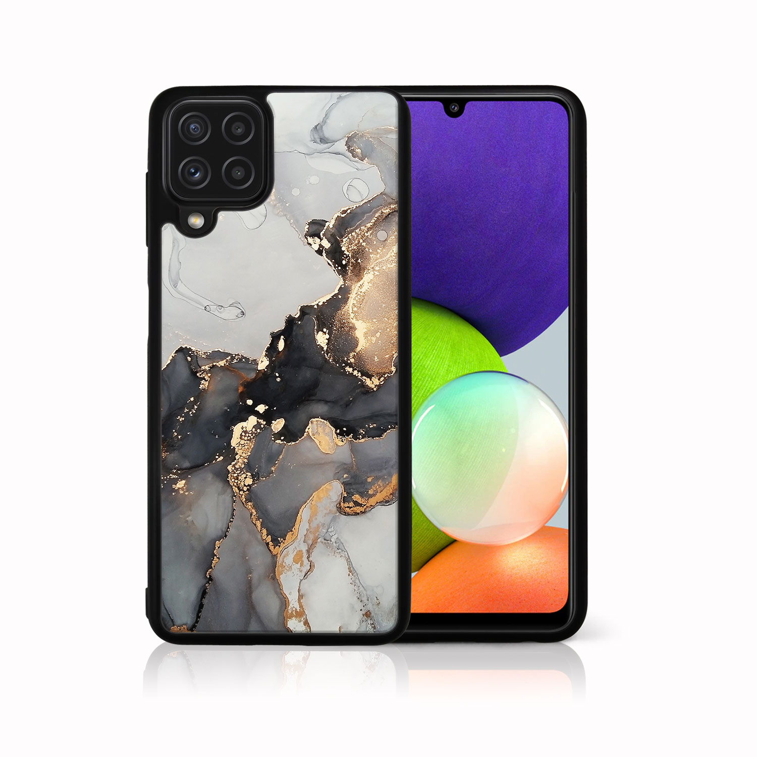 E-shop MY ART Silikónový kryt Samsung Galaxy A22 GREY MARBLE (140)